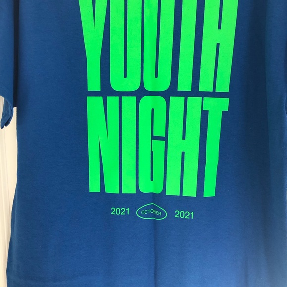 Gildan Youth Night Bright Blue Tee - Picture 4 of 5